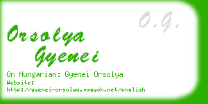 orsolya gyenei business card